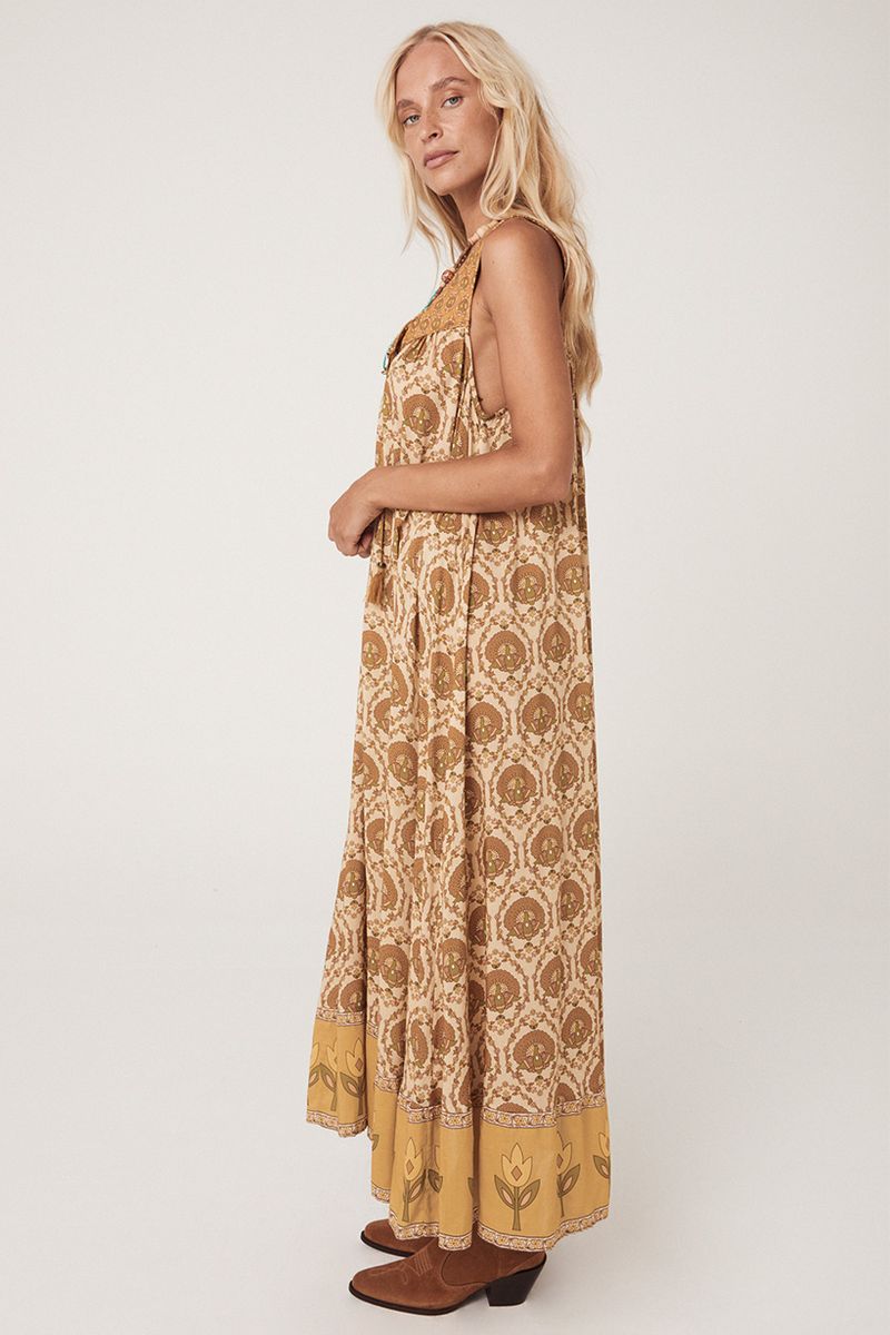 spell - chateau maxi sundress - champagne