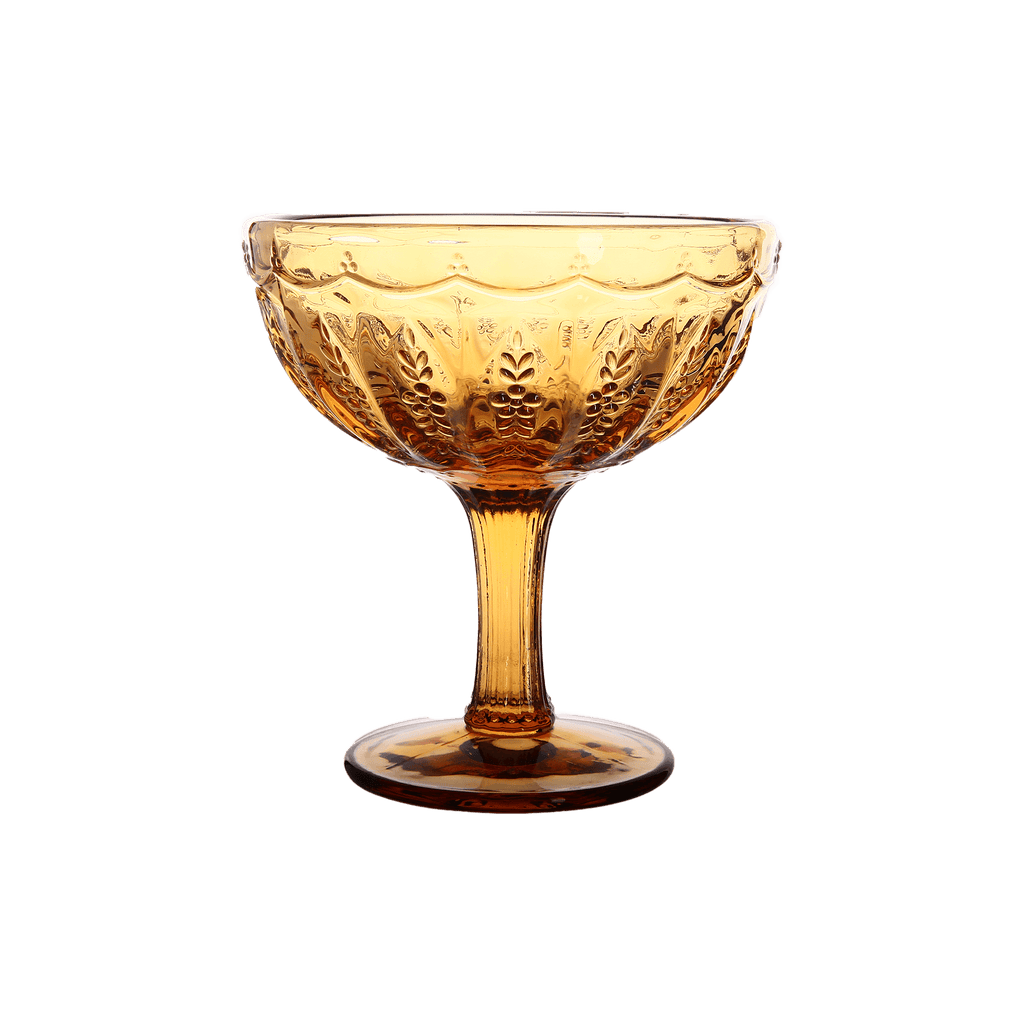wandering folk - margarita glass set of 2 - amber