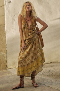 spell - chateau maxi sundress - champagne