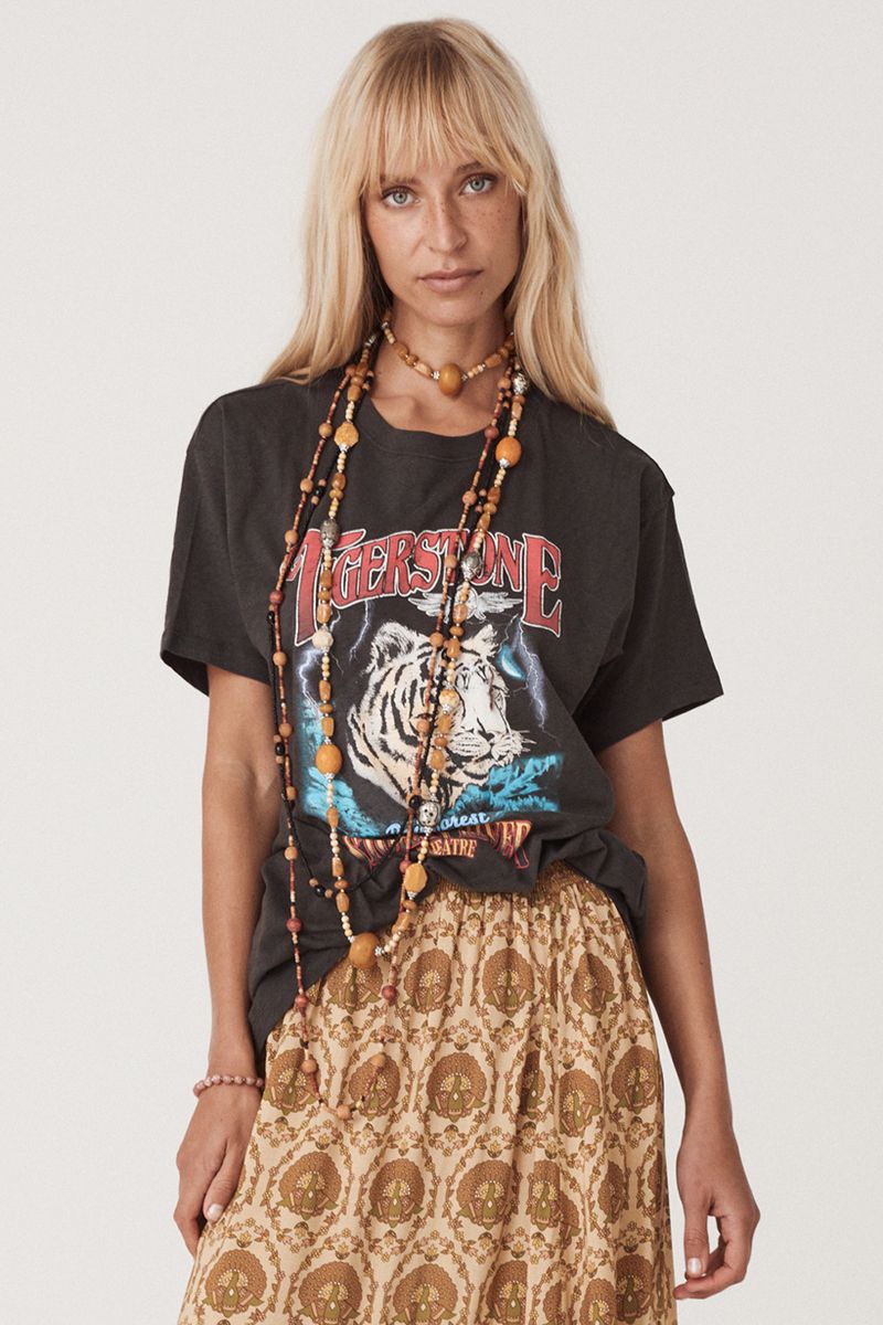 spell - stormy river biker tee - charcoal