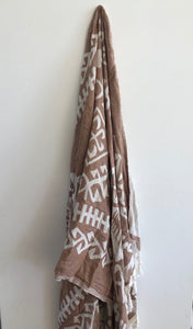 salty shadows - turkish towel aztec - brown