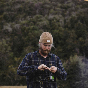 will and bear - levi beanie - olive brown