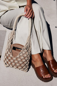 nim the label - macrame shopper - mini