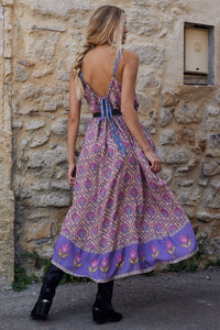 spell - chateau strappy midid dress - lavender