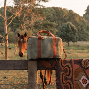 wandering folk - cord cooler bag - cactus