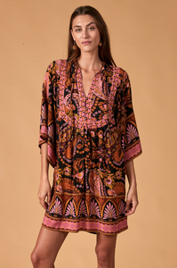 nine lives bazaar - nevada tunic dress - pink noir