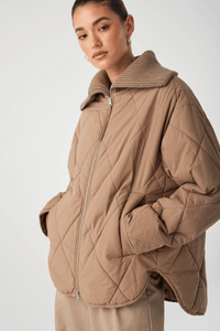 arcaa movement - reece quilted jacket - taupe