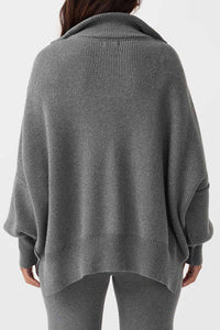 arcaa movement - london zip sweater - dark grey marle