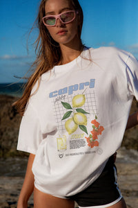 sea street - capri t-shirt - white