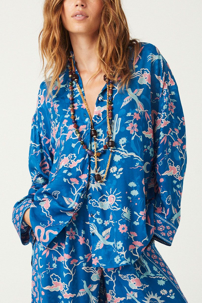 spell - desert bandita shirt - cobalt