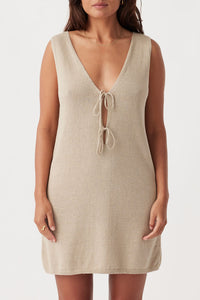 arcaa movement - poppy mini dress - taupe