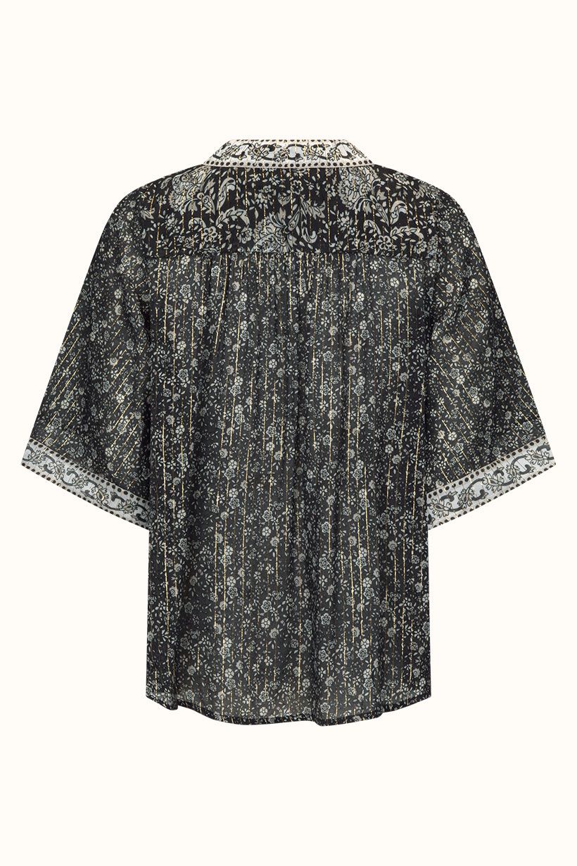 spell - little bird flutter sleeve blouse - midnight