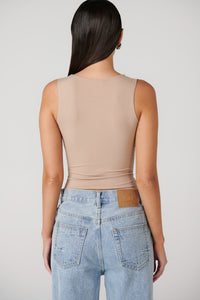 bayse brand - aurora bodysuit - biscotti