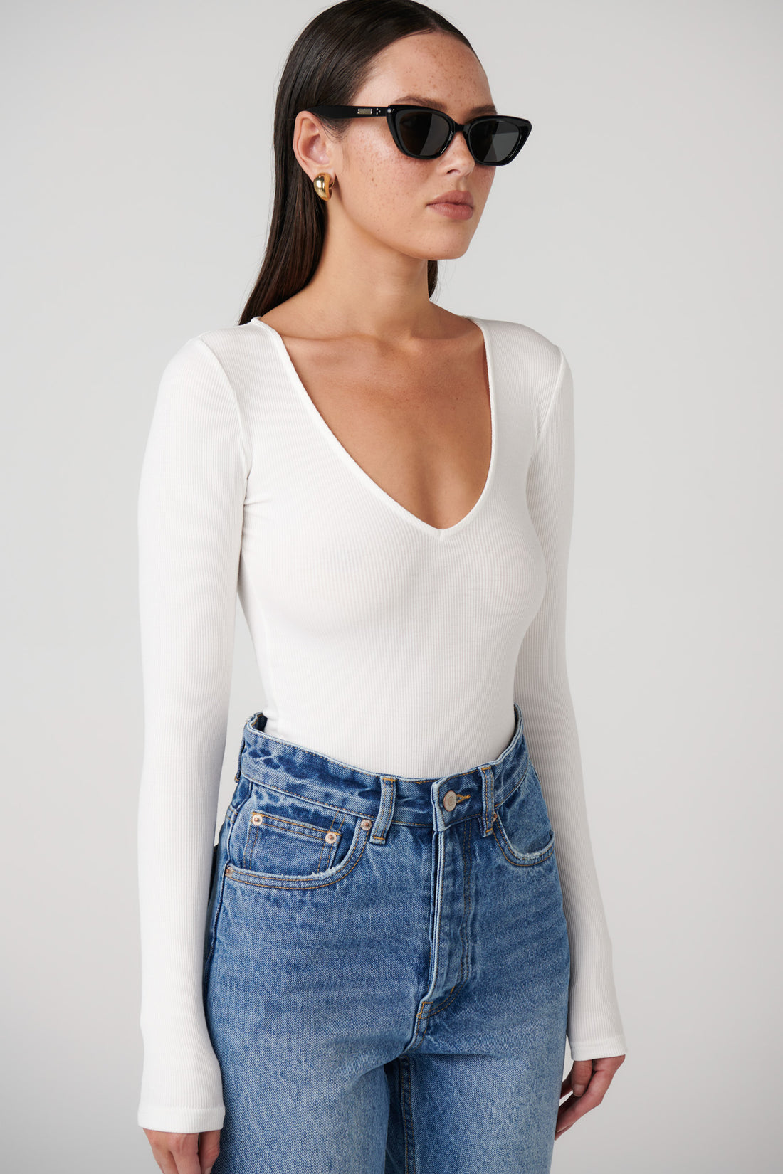 bayse brand - atherton bodysuit - white