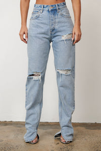 bayse brand - melrose relaxed tapered jean - hollywood blue