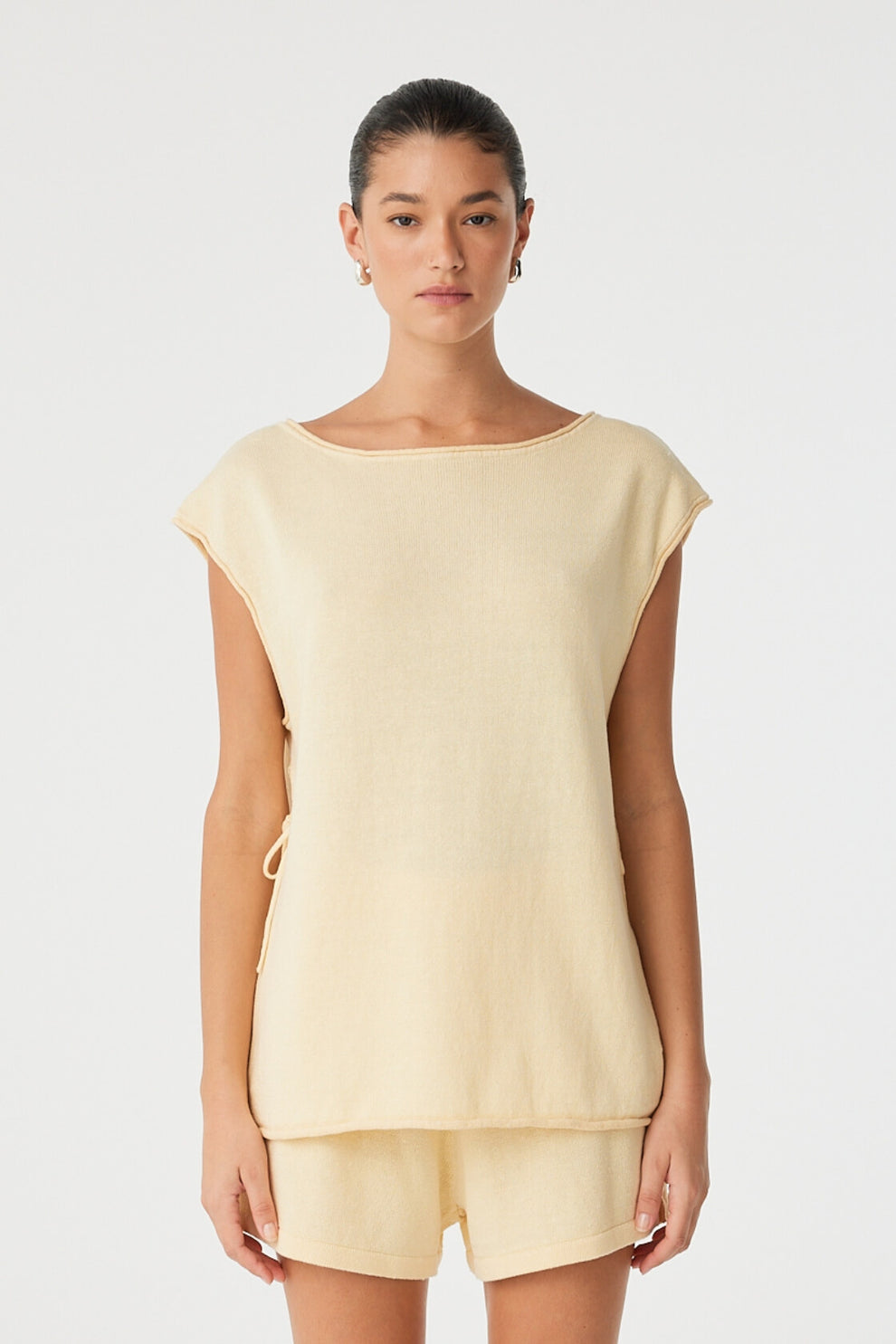 arcaa movement - poppy side tie top - butter