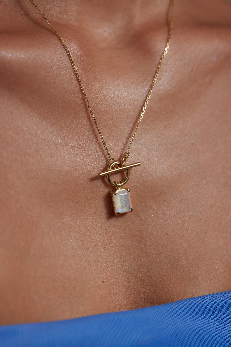tonimay - alchemy moonstone necklace - gold