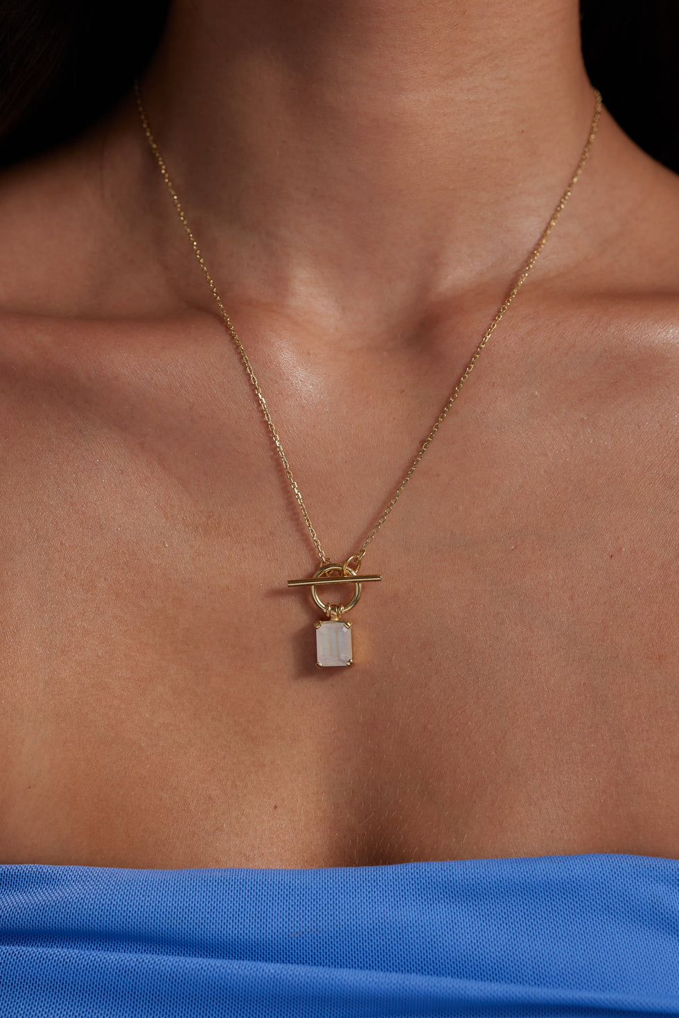 tonimay - alchemy moonstone necklace - gold