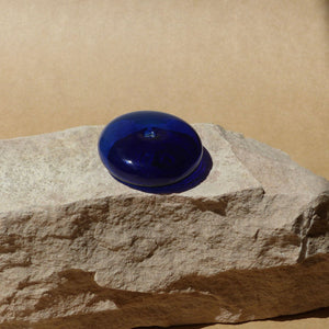 gentle habits - glass vessel incense holder - cobalt