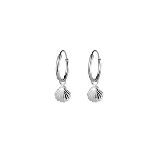shell hoops - silver