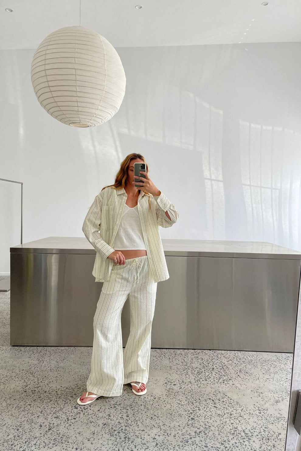 arcaa movement - rae shirt - olive stripe