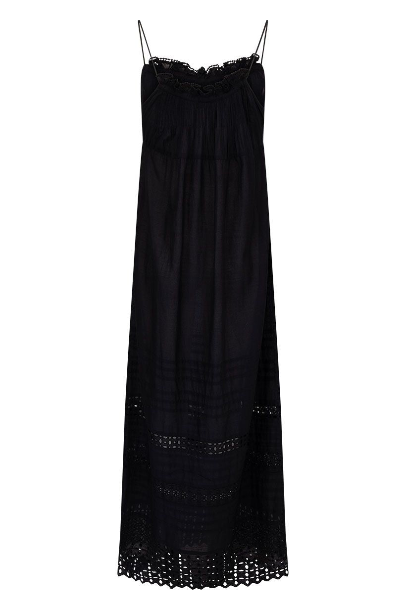 spell - love in the afternoon lace maxi dress - midnight rose