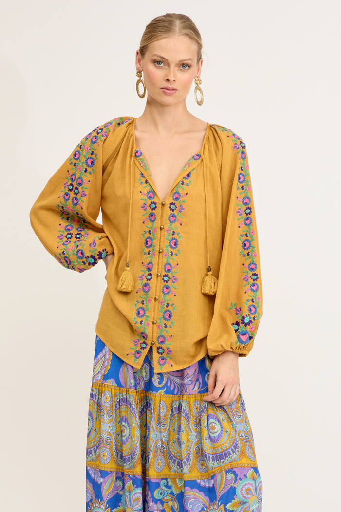 nine lives bazaar - ritual blouse - autumn glow