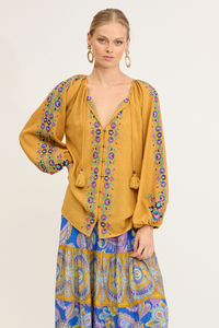 nine lives bazaar - ritual blouse - autumn glow