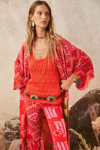 spell - libertine reversible robe - cayenne