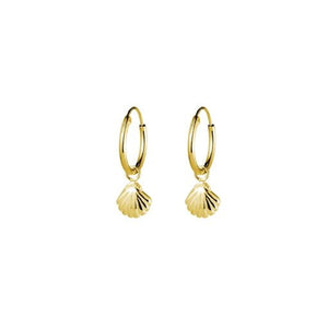 shell hoops - gold