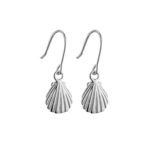 tlb house - shell drop earring - silver
