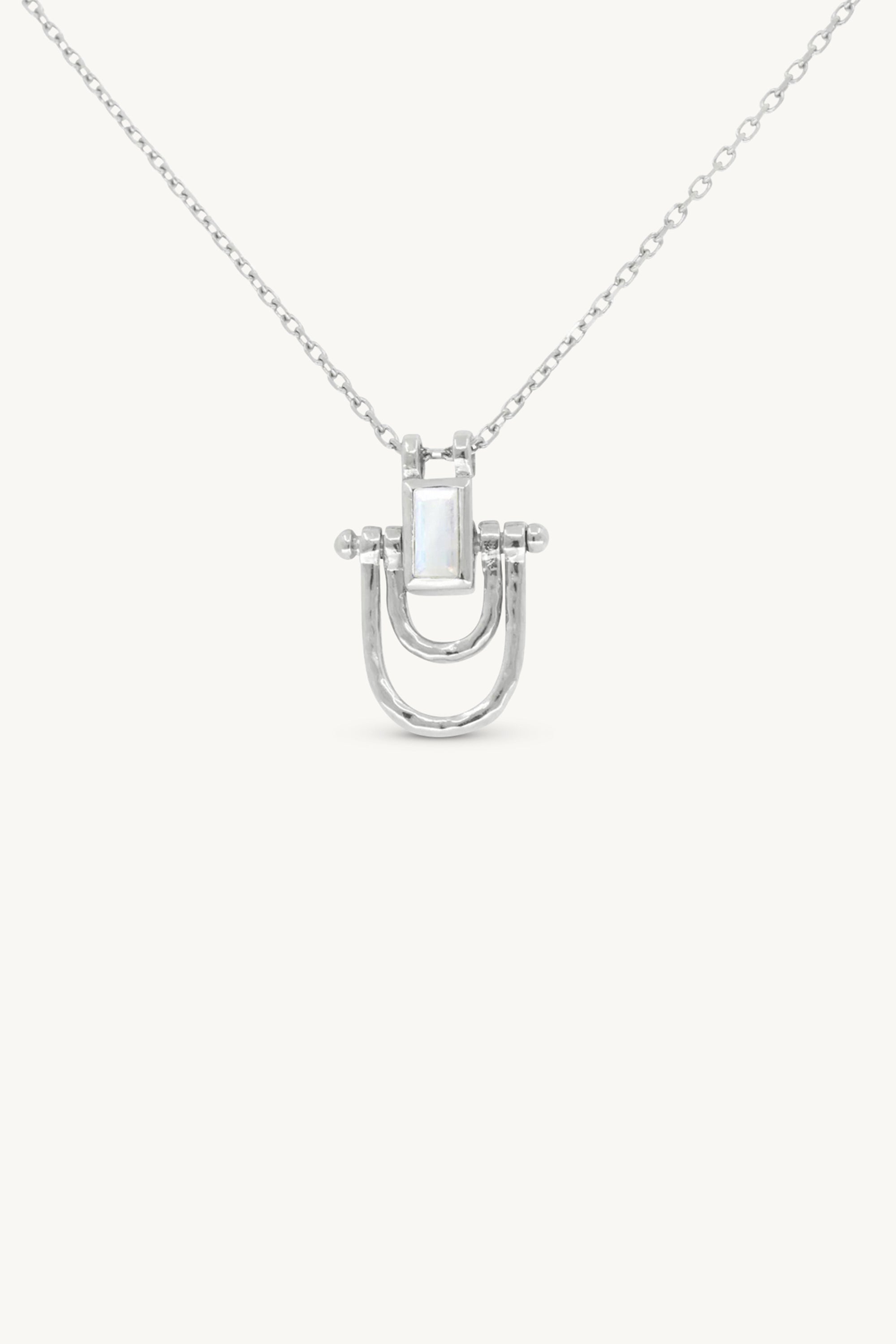 tonimay - allegra moonstone necklace - silver