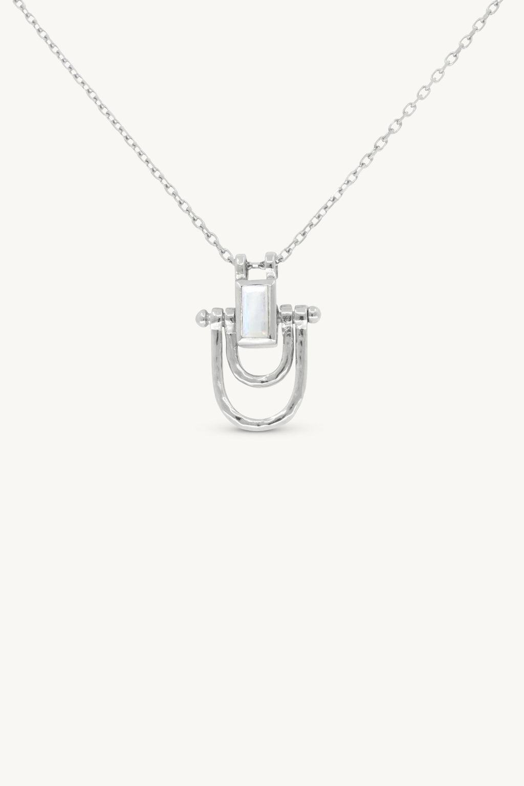 tonimay - allegra moonstone necklace - silver