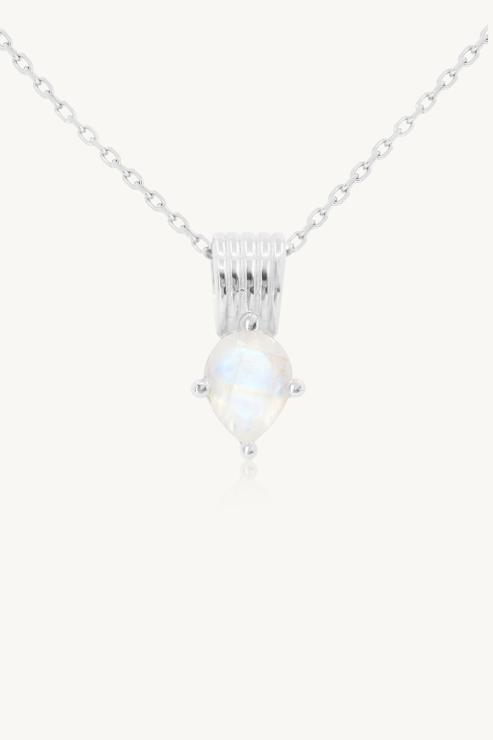 tonimay - amie moonstone necklace - silver