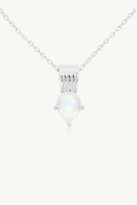 tonimay - amie moonstone necklace - silver