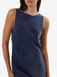 thrills -indigo slip dress - oxford blue