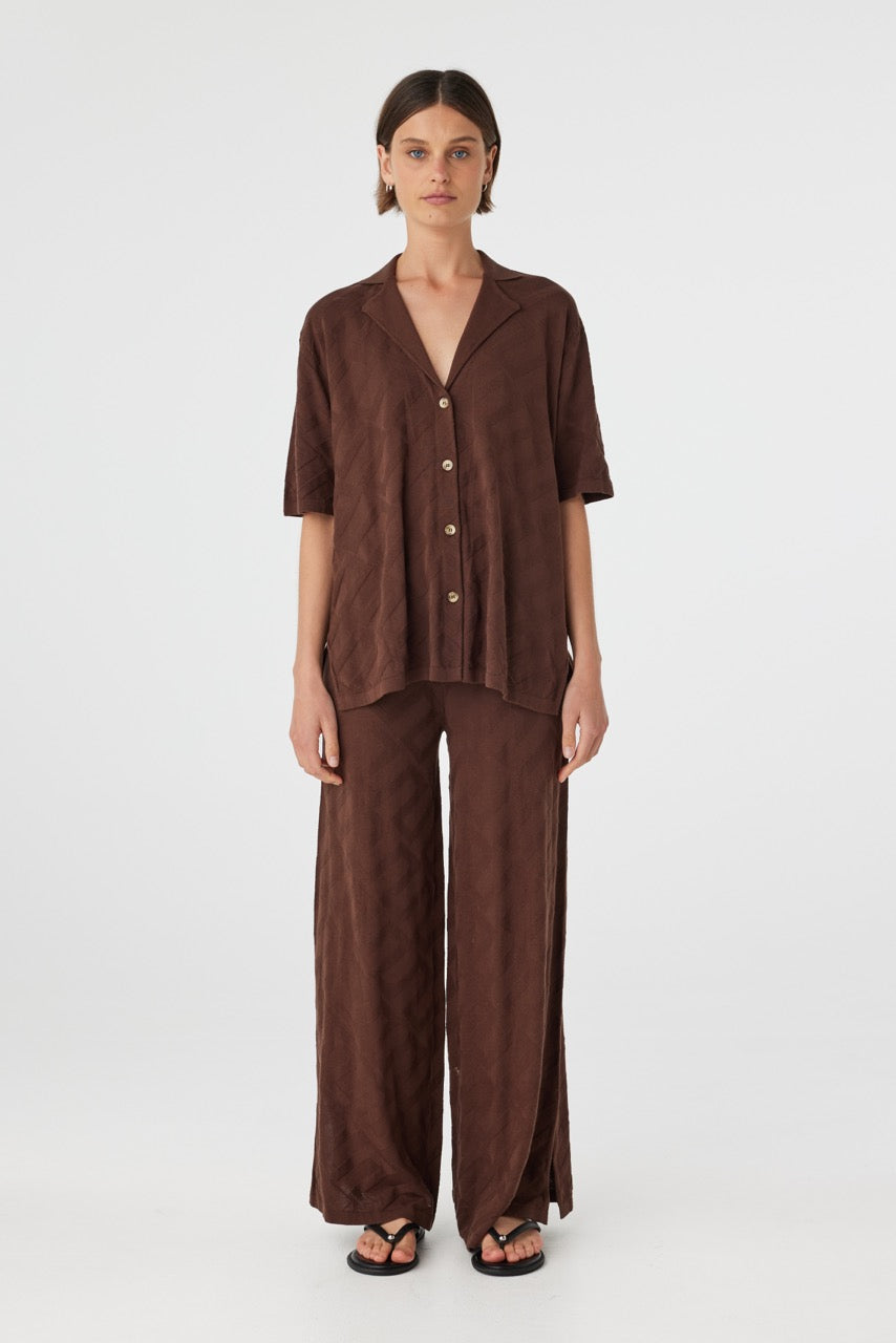 arcaa movement - aria shirt - espresso