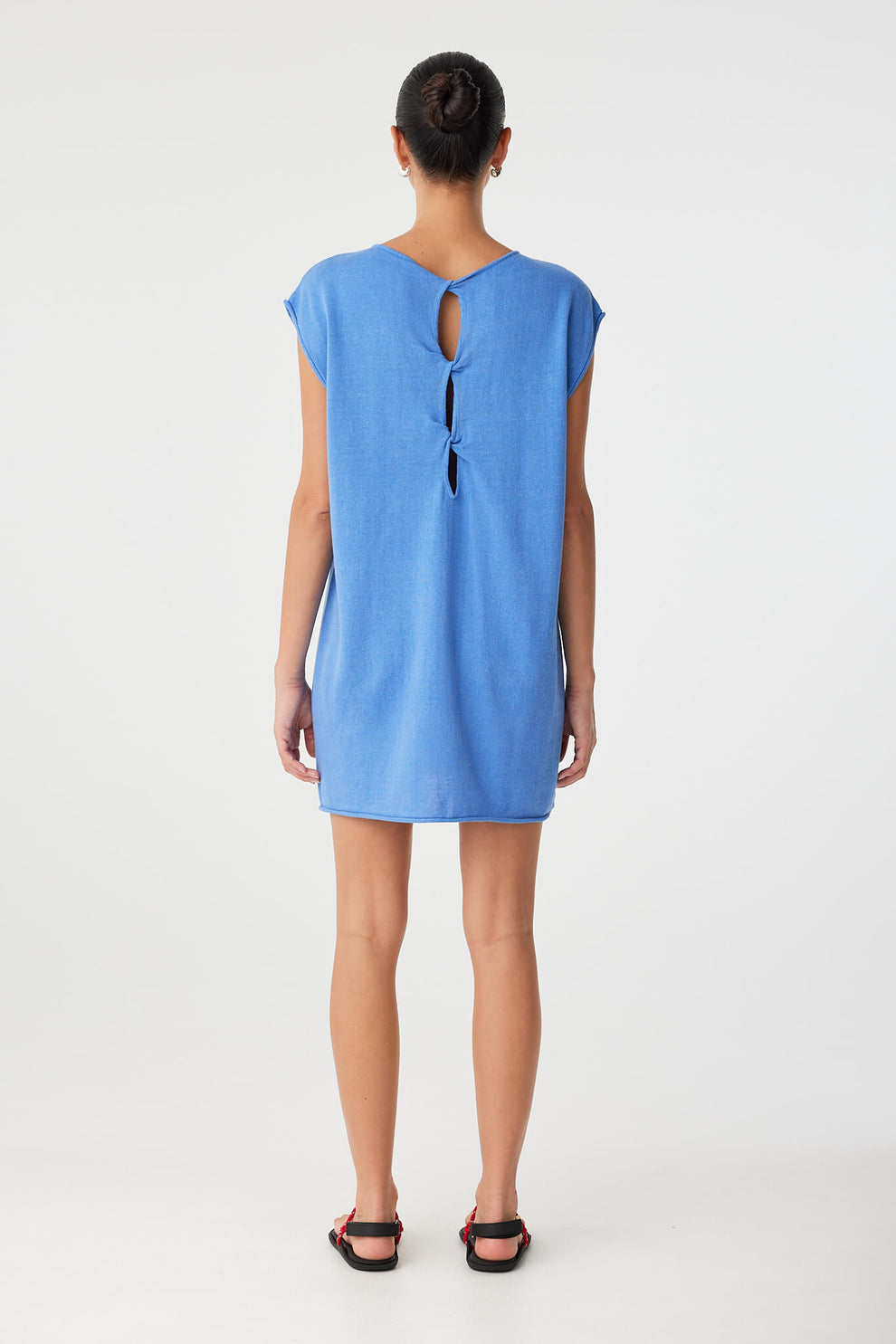 arcaa movement - pala reversible mini dress - pacific blue