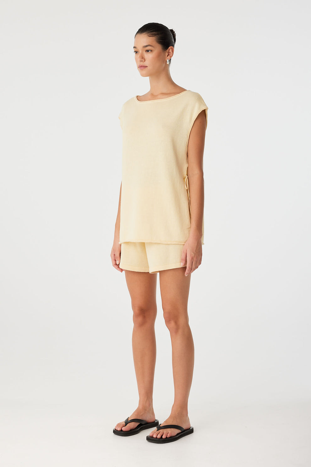 arcaa movement - poppy side tie top - butter
