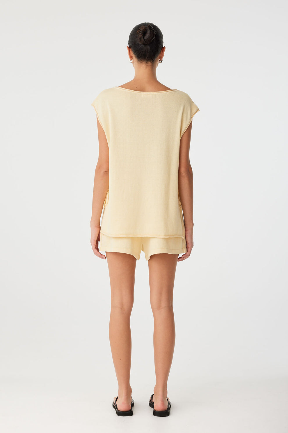 arcaa movement - poppy side tie top - butter