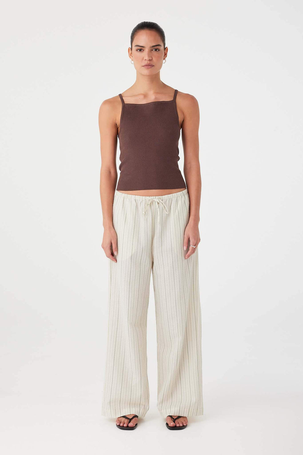 arcaa movement - rae drawstring pants - olive stripe