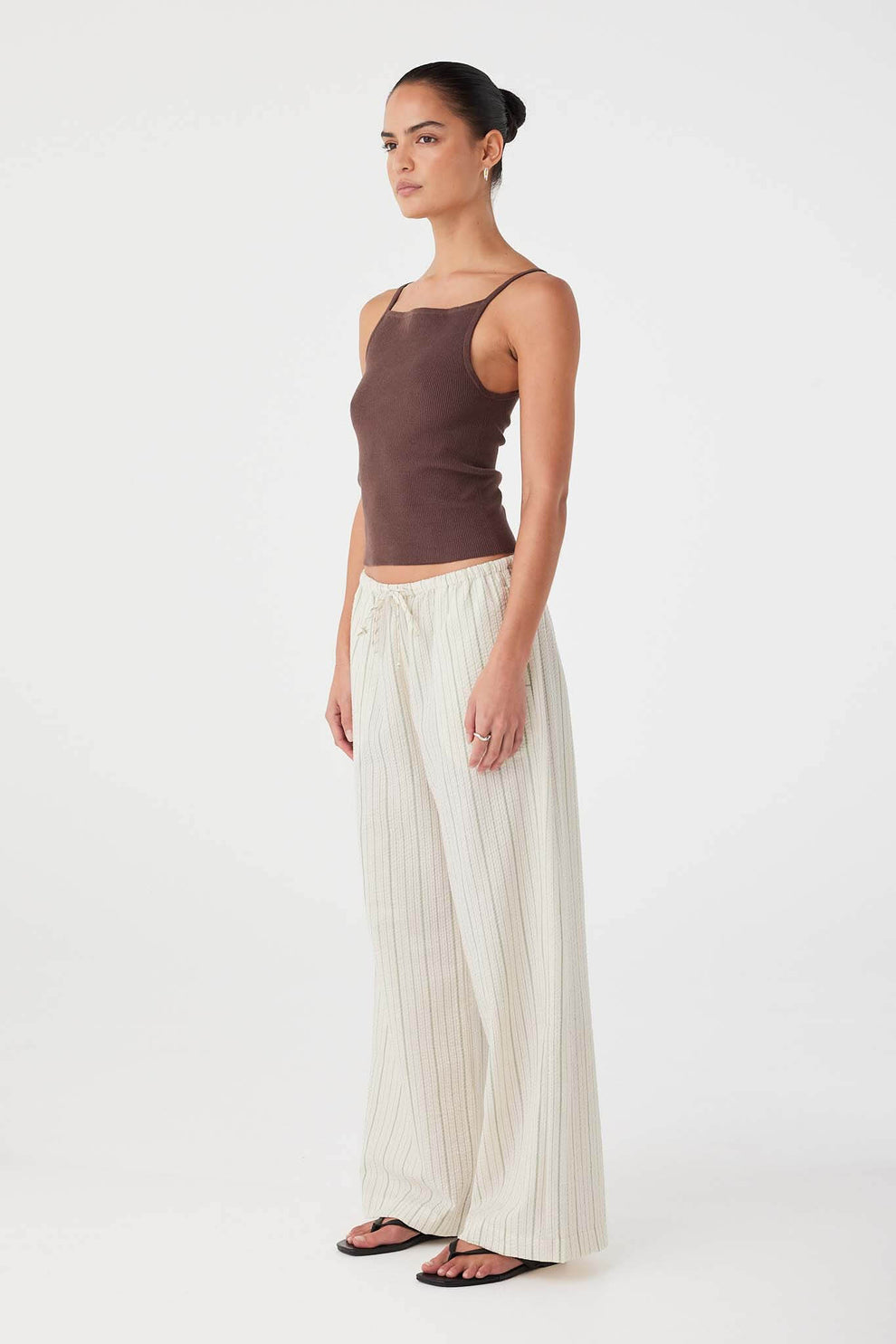 arcaa movement - rae drawstring pants - olive stripe