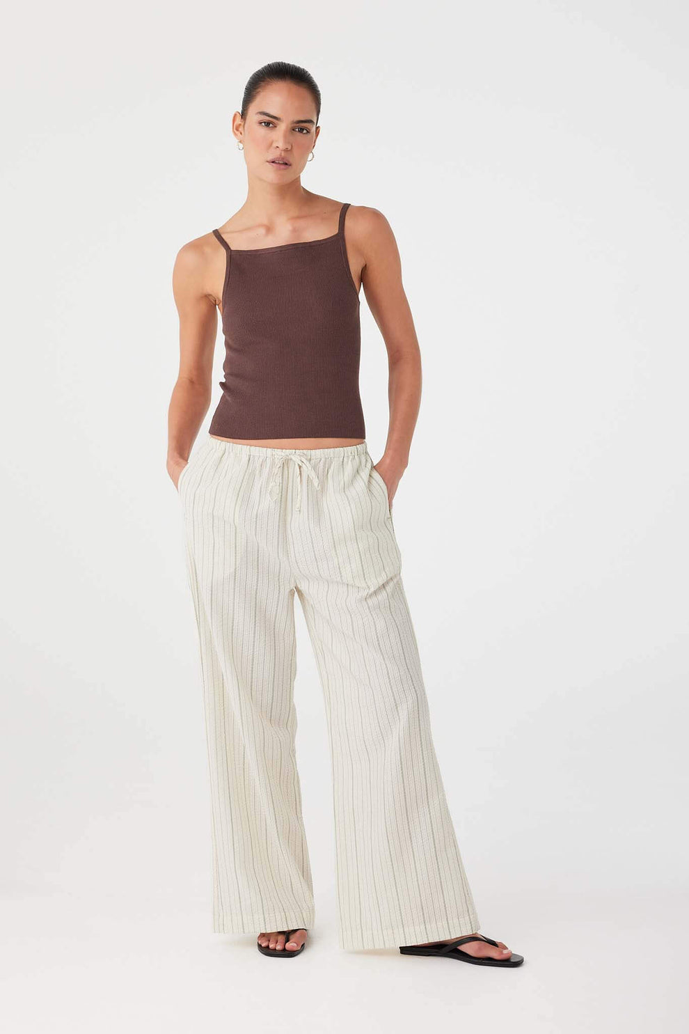 arcaa movement - rae drawstring pants - olive stripe