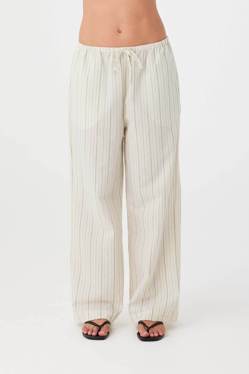 arcaa movement - rae drawstring pants - olive stripe