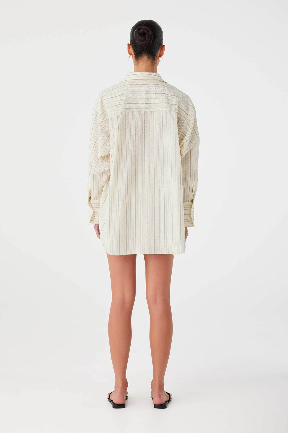 arcaa movement - rae shirt - olive stripe