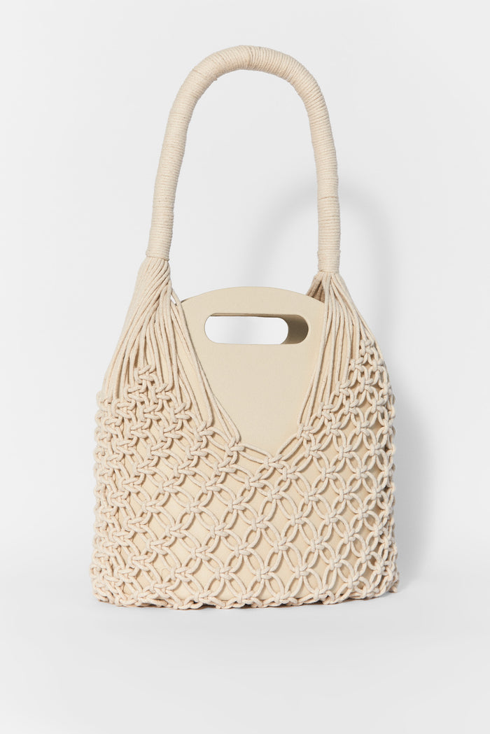 nim the label - macrame shopper - large