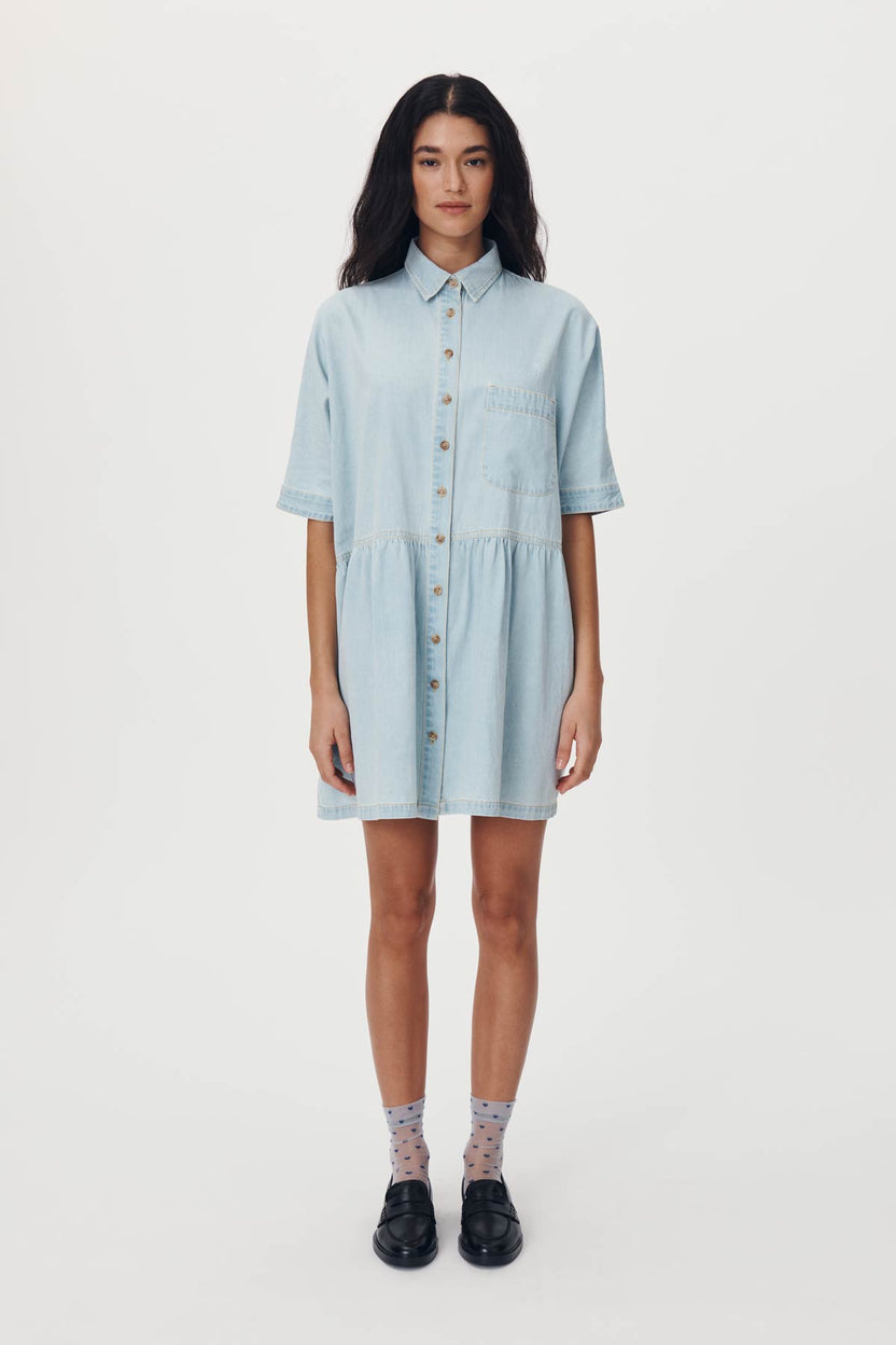 rowie the label - bailey denim dress - azul