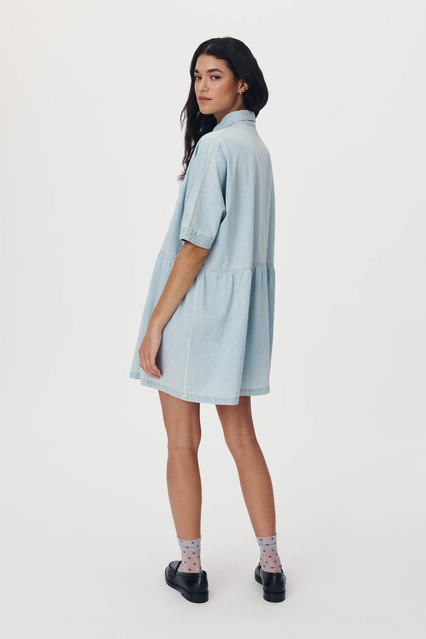 rowie the label - bailey denim dress - azul