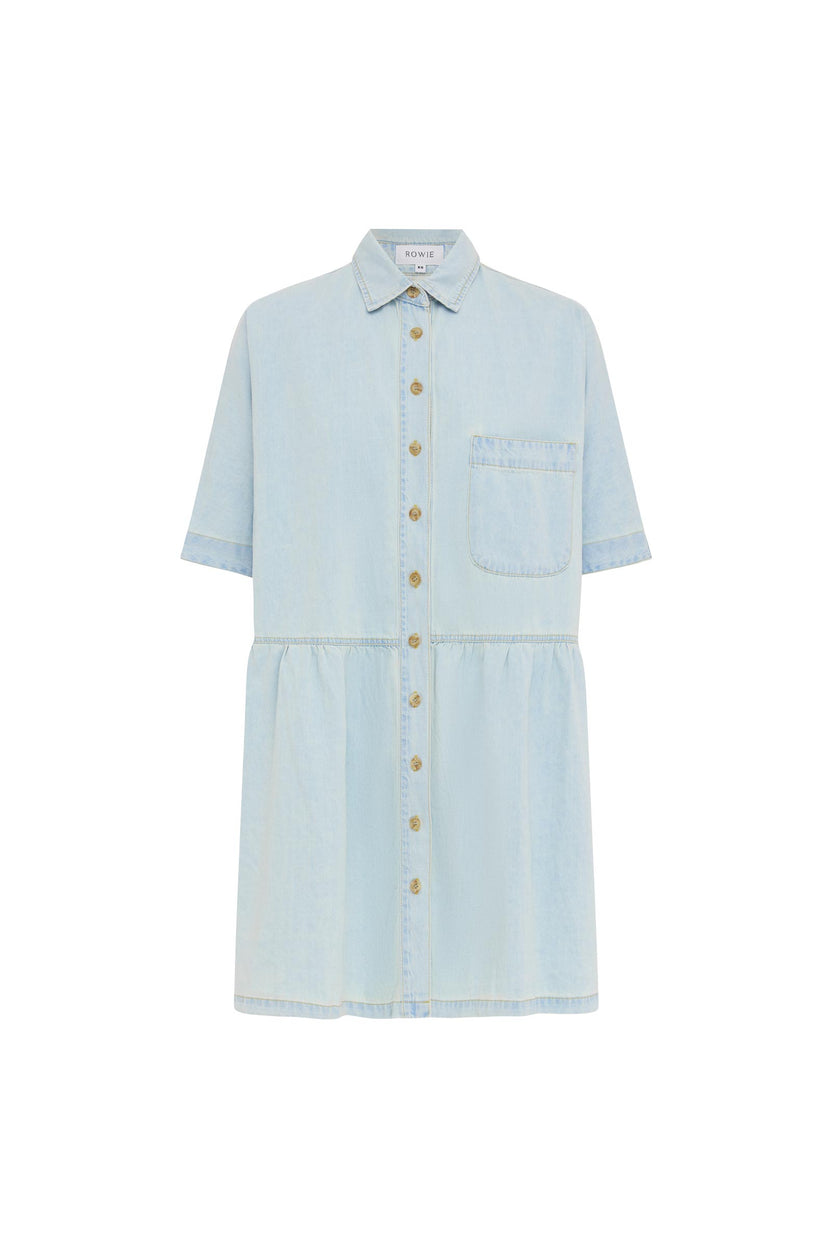 rowie the label - bailey denim dress - azul