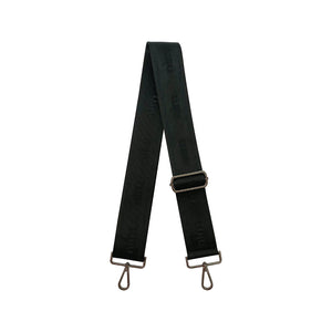 nim the label- shoulder strap - black/gunmetal mono